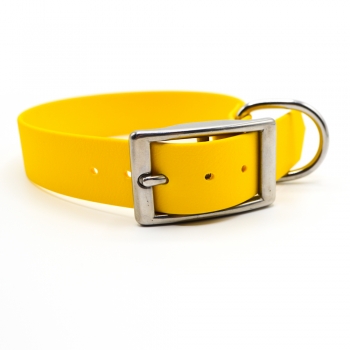 BioThane® Halsband, Hundehalsband - gelb